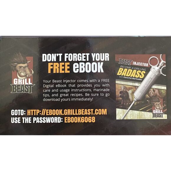 Grill Beast: Beast Injector (2oz Stainless Steel Meat Injector) - Picture 5 of 6